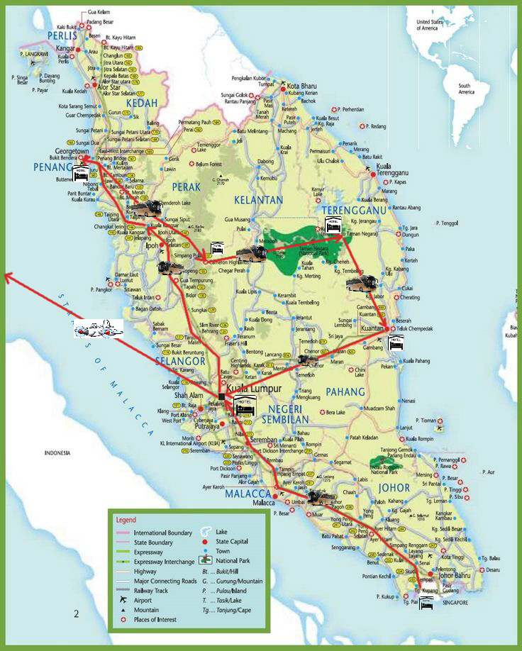 Travel map of Malaysia1