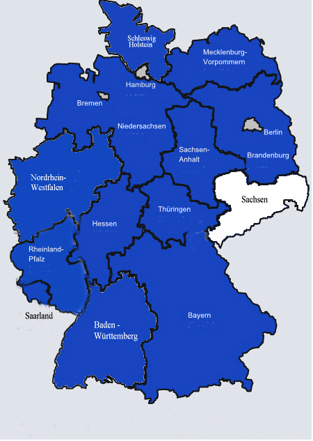 Sachsen-map